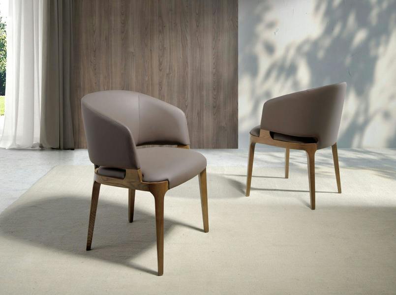 Angel Cerdá Dark Mink Leatherette Chair 4108