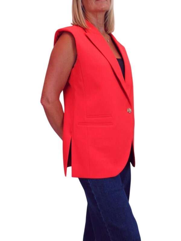 Paulo Due Oversized Sleeveless Blazer Waistcoat