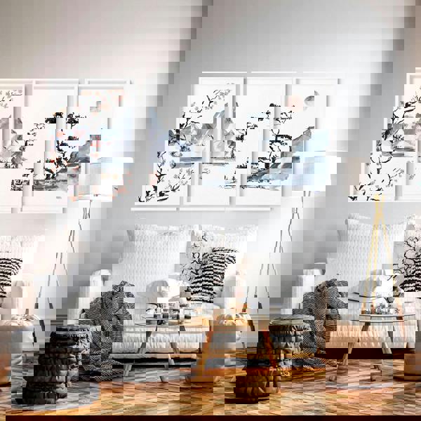 Japanese cherry blossom tree | set of 3 framed wall art