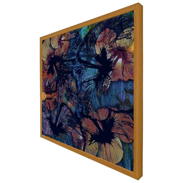 Benjamin Tate Design Grunge flower print (picture Frame)