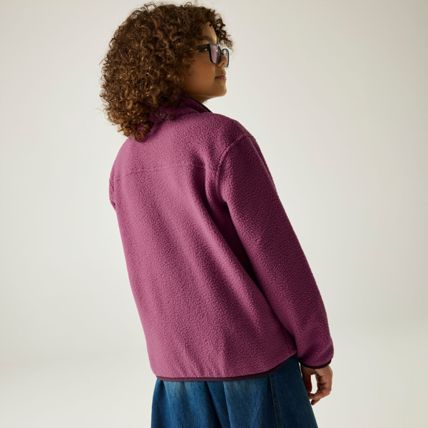 Regatta Kids Frankie Colour Block Fleece Jacket - Violet Fig