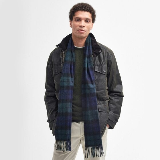Barbour NEW CHECK Unisex Adults Tartan Scarf Black Watch