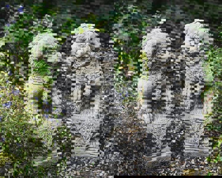 Pair of Medium Chinese Foo Dogs statues