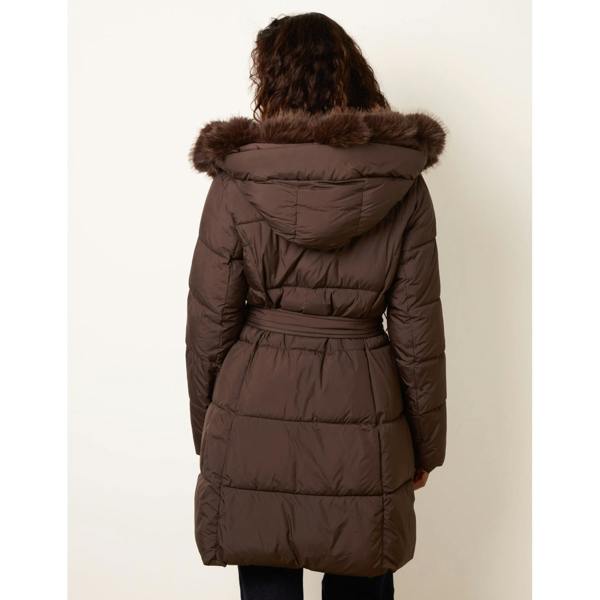 Blue Vanilla Pelted Faux Fur Short Puffer