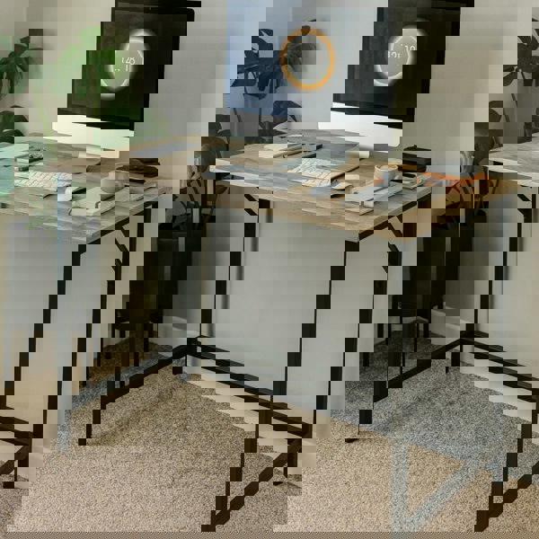 Storvo Industrial Large 120CM Wide Computer Desk For Home Office Workstation