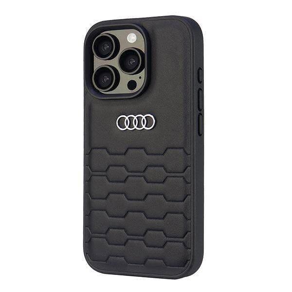 Audi Synthetic Leather Hardcase for iPhone 16 Pro 6.3" Black - AU-TPUPCI16P-GT/D2-BK