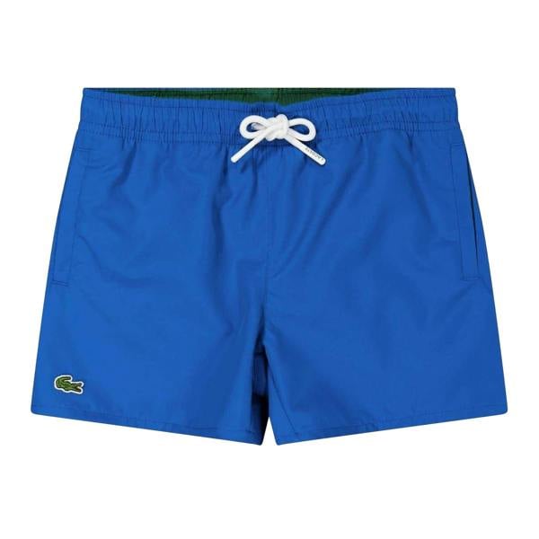 Lacoste Mens Crocodile Print Swim Shorts - Blue - 