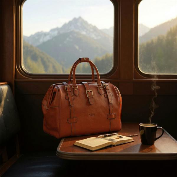 Infinity Leather Genuine Leather Duffle Holdall Vintage Travel Gym Bag - Windsor