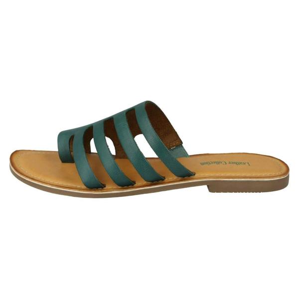 Leather Collection Ladies Leather Collection Flat Strappy Sandals F00125