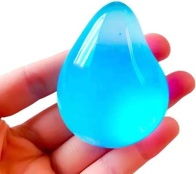 Dragodirect Glitter Raindrop Squishy Stress Ball Fun Fidget Toy for Kids & Adults