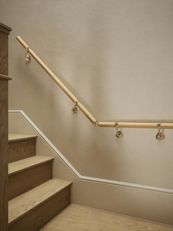 Handrails Direct Arden Natural Pine Quarter Landing Handrail