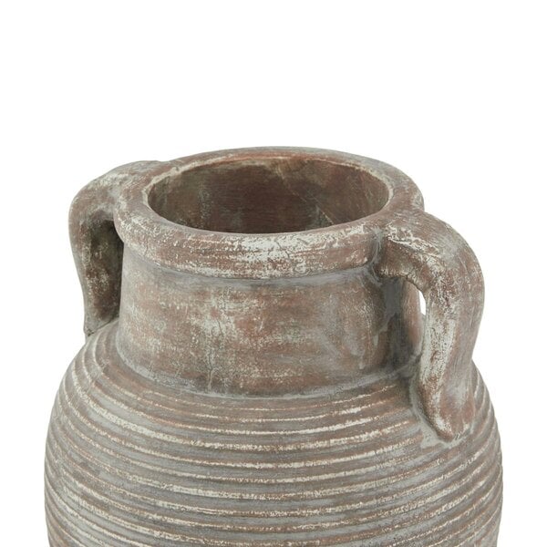 Wyld Haus Meadowhaze Stoneware Amphora Soft Brown Wide Vase with Handles