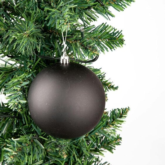 Shatchi Black Shatterproof Christmas Baubles in 10cm Pack Sizes for Tree Decorating