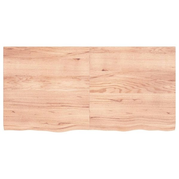 Berkfield Bathroom Countertop Light Brown 120x60x4 cm Treated Solid Wood