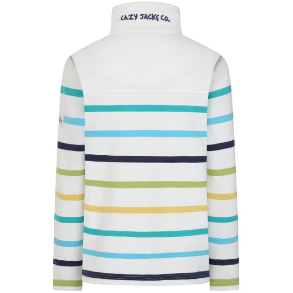 Lazy Jacks LJ32 - Ladies Striped Full Zip Sweatshirt - Greens