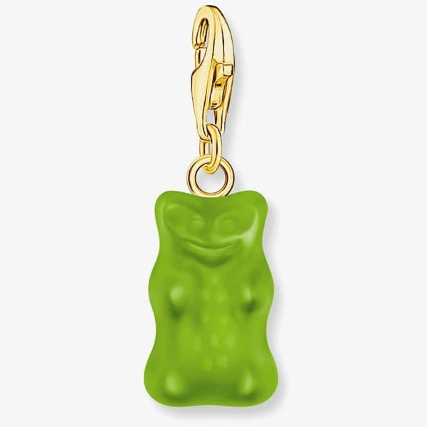THOMAS SABO Gold Plated Haribo Green Gummy Bear Charm 2192-413-6