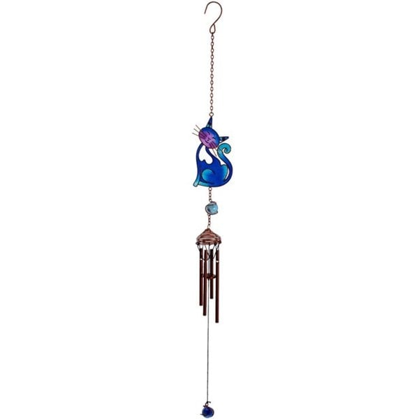Serano Blue Slinky Cat Windchime