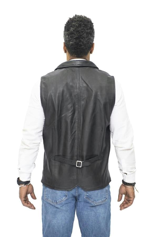 Infinity Leather Mens Smart Classic Leather Waistcoat-Bristol