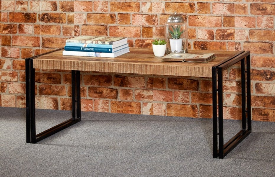 IH Design Herica Industrial Vintage Mintis Large Coffee Table