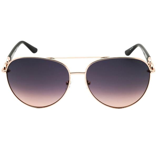 Guess GU00158 28B shiny rose gold / gradient smoke Sunglasses Female 61X15X130 One Size