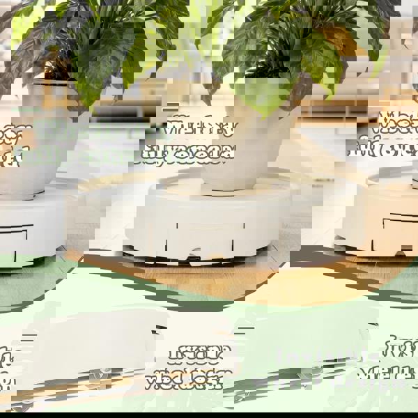 deAO Toys 2-Pack Plant Pot Mobile Mover Saucer with Hidden Wheels & Removable Drip Tray, Plant Caddy Indoor Out door Pot Stand White