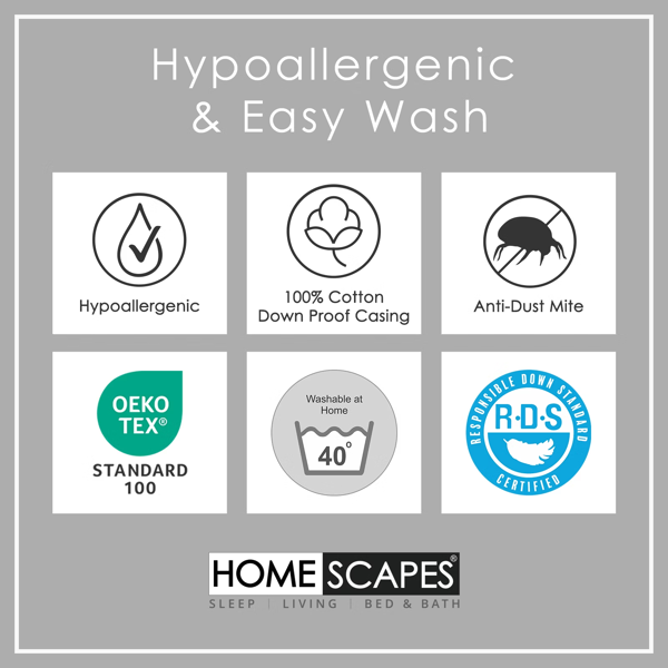 HOMESCAPES Duck Feather and Down 10.5 Tog Duvet