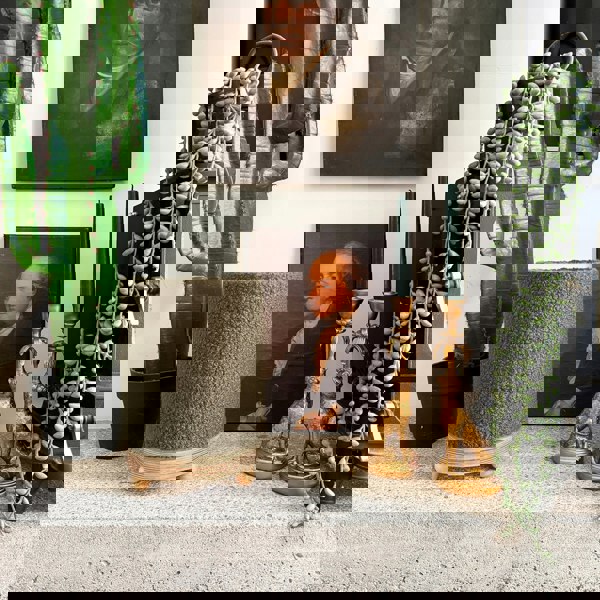 Thyme Boucle Cordless Lamp - 2 Sizes available. Light Off