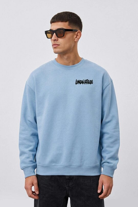London Attitude Oversized City Graffiti Graphic Sweatshirt