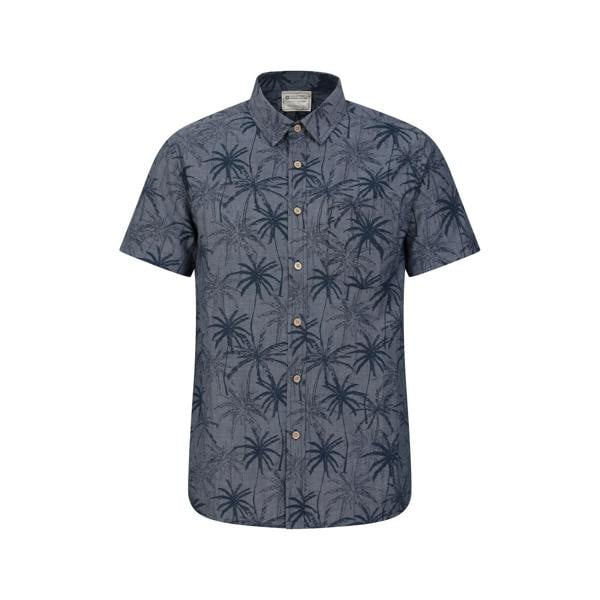 Mountain Warehouse Mens Tropical Palm Tree Shirt - Dark Blue - 