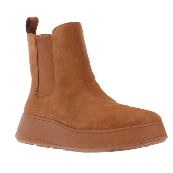 FitFlop Womens/Ladies F-Mode Suede Flatform Boots - Tan - 