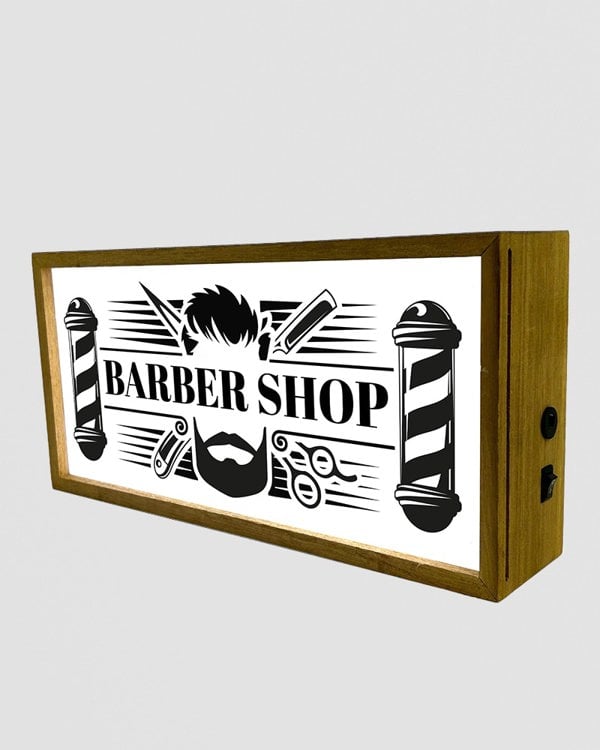 Light Box Barber Shop Sign