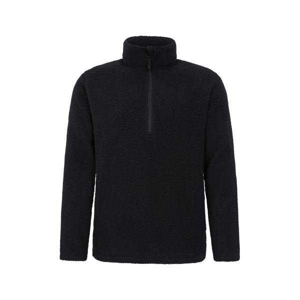 Mountain Warehouse Mens Ted Borg Half Zip Fleece Top - Black - 