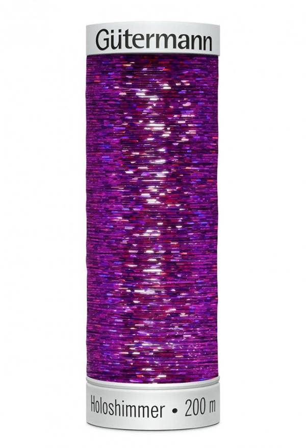 Gutermann Sulky Holoshimmer Embroidery Thread 200m Polyester, Polyethylene Thread Suitable For Embroidery