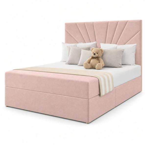 Great British Beds Sunrise Divan Bed - Pink Plush