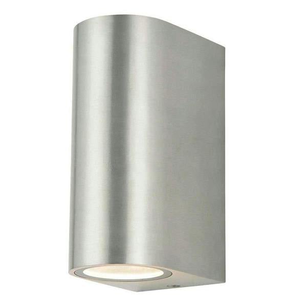 ENER-J Up-Down Wall Light Silver Housing, Indoor / Outdoor, GU10 Fitting, IP44 Up-Down Outdoor Wall Light (Max 35Wx2)