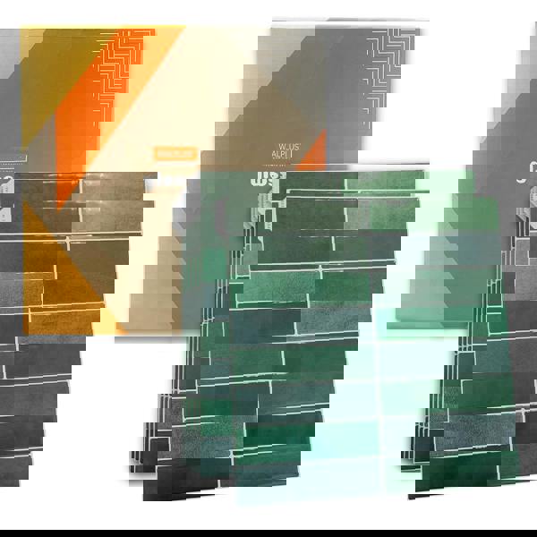 WALPLUS Dark Mose Green Rectangular 3D Sticker Tile 12 x 12 inches / 30.5 x 30.5 cm - 6pcs in a pack