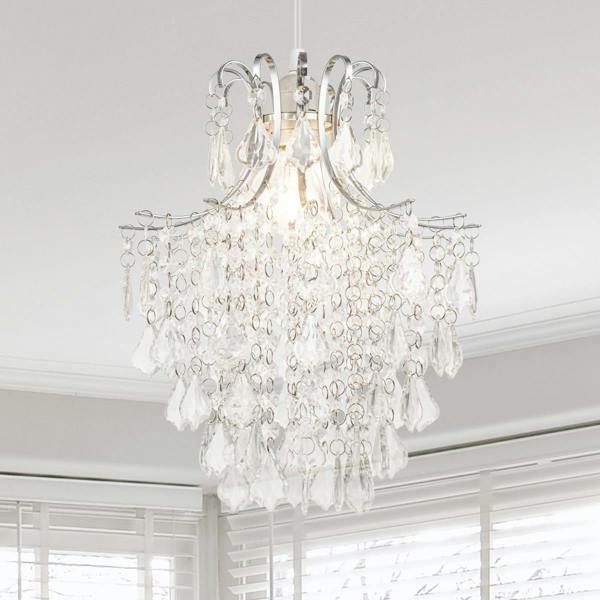 COSYLYTE Jasmine Easyfit Classic Beaded Lamp Shade - Clear