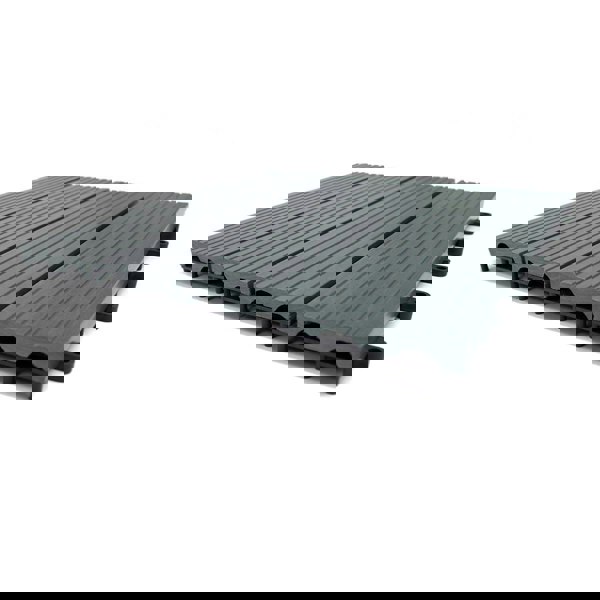 Monstershop 66 x WPC Decking Floor Tiles 30x30cm - Grey