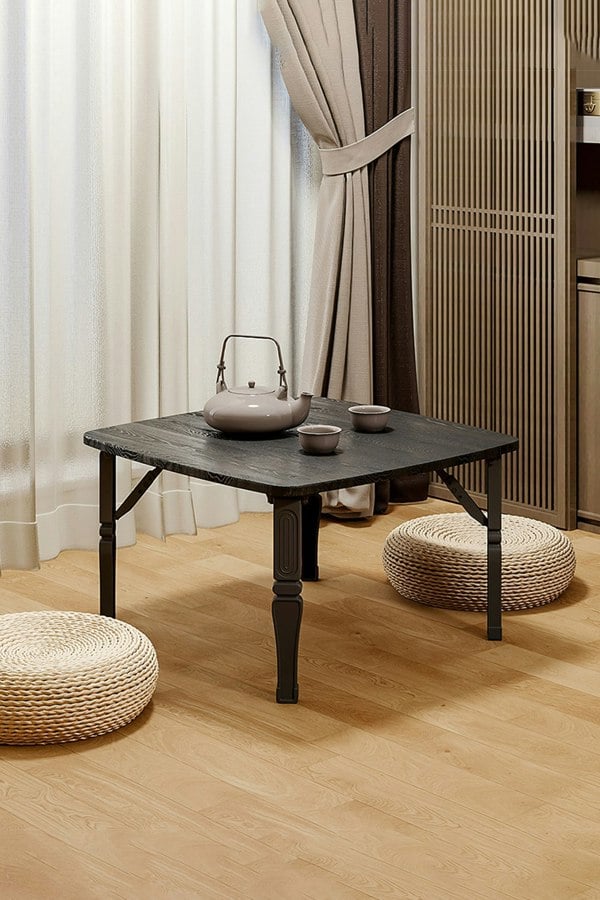 Living and Home Square 60cm Wooden Folding Coffee Table