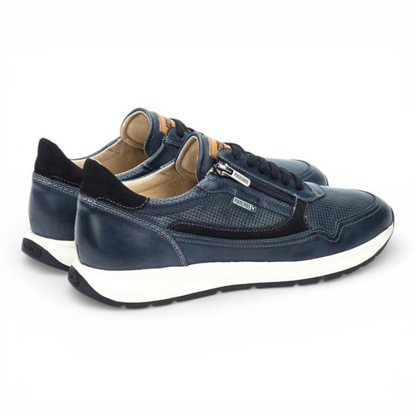 Pikolinos Getafe - Men's Blue Leather Easy Wear Sneakers