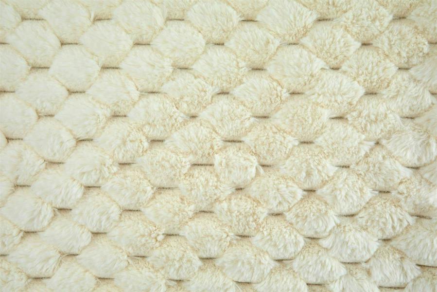 Lush Faux Rabbit Fur Cream Throw 140x180cm