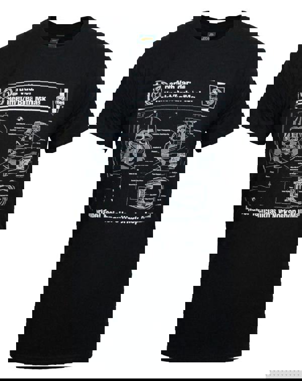 Star Wars Mens Black Darth Vader Short Sleeved T-Shirt