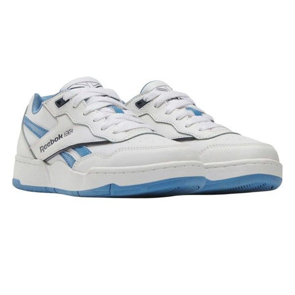 Reebok Childrens/Kids BB 4000 II Leather Trainers - White/Blue
