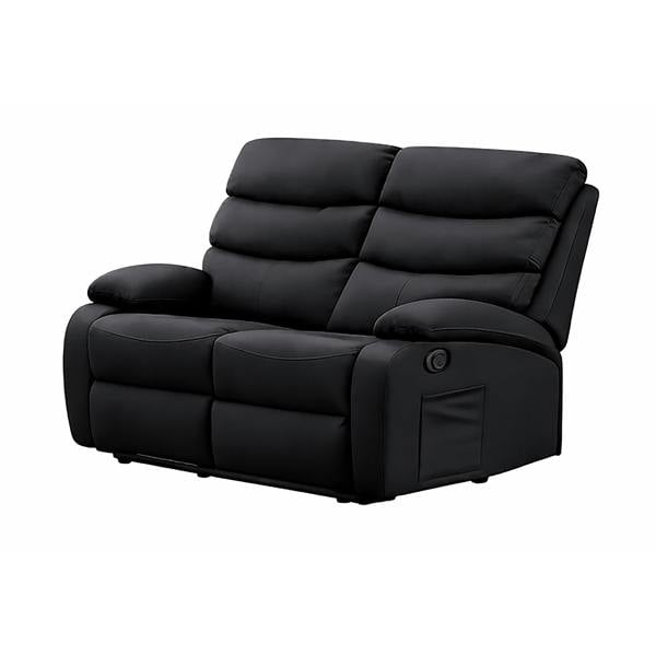 Kudlhome 2 Seater Manual Recliner Sofa, Black