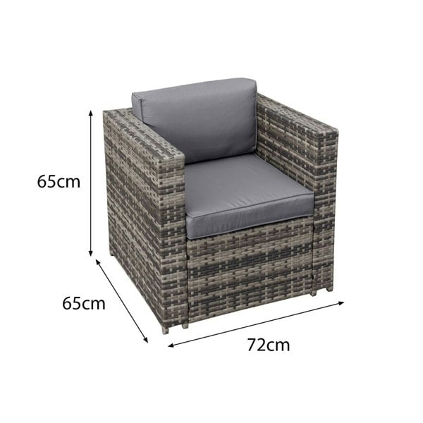 Oseasons Malta Rattan 8 Seat Corner Set in Walnut Grey