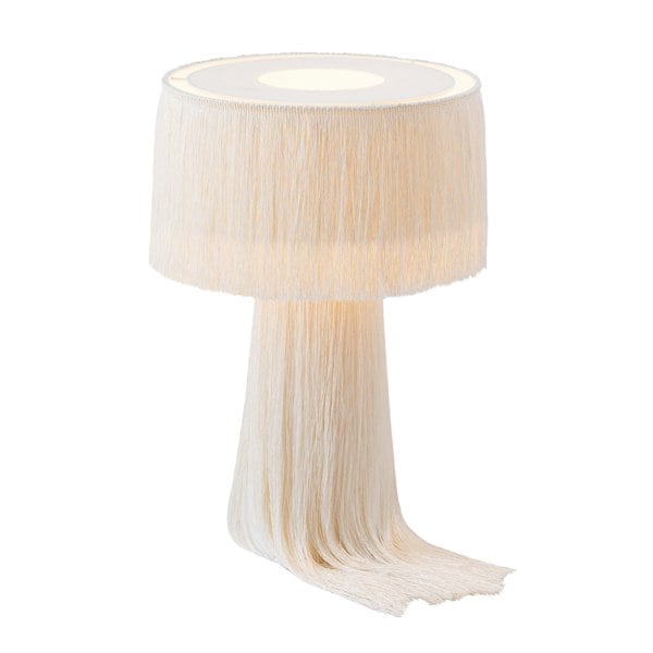 Furniture Edit Atolla Cream Tassel Table Lamp