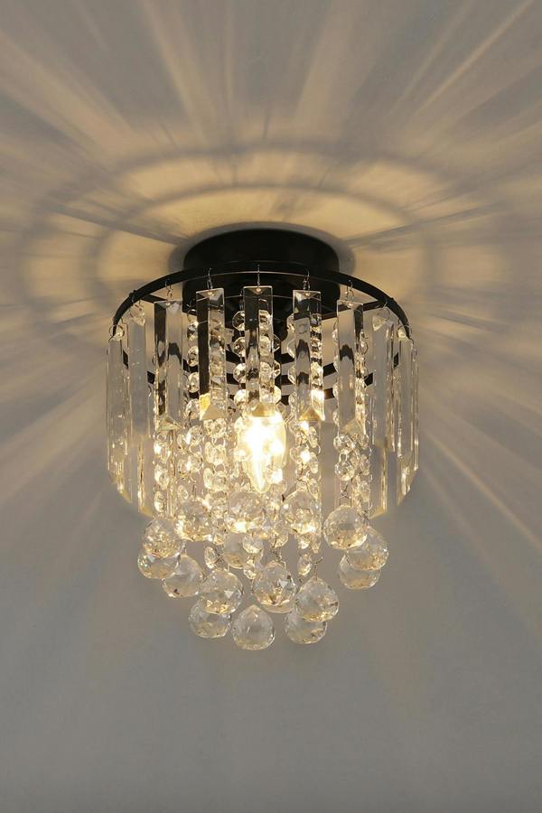 Living and Home Morden Crystal Mount Ceiling Light