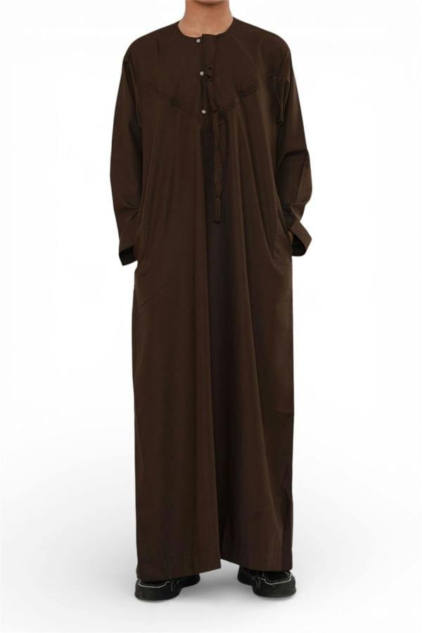 Infinity Leather Kids Boys Eid Moroccan Jubba Robe Djellaba Ramadan Eid Thobe - K-HM11