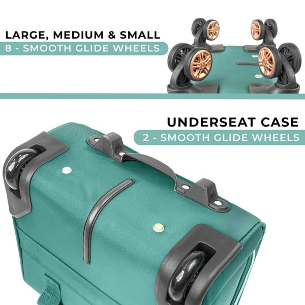 Gino Ferrari Biella 14" Soft Shell Cabin Case Under Seat Flight Bag Wheeled Luggage