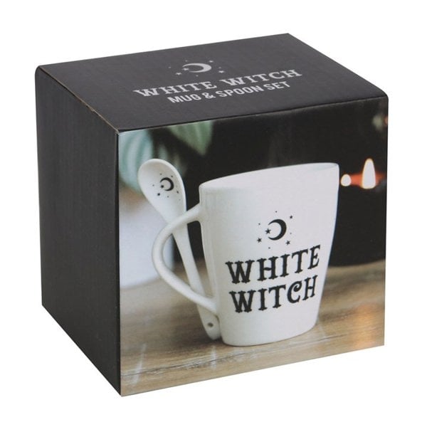 Serano White Witch Mug and Spoon Set